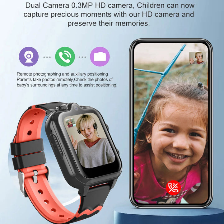 Smartwatch Kids 4G GPS Tracker Dual Camera